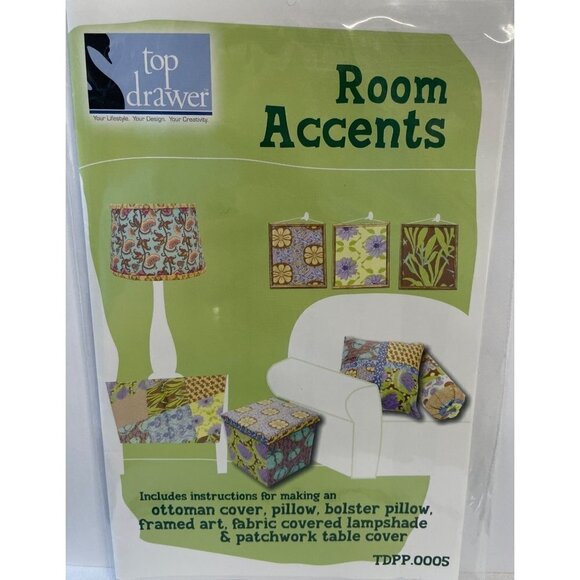 Top Drawer Room Accents Ottoman Cover Pillow Lampshade Table Cover - Picture 1 of 2